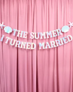 Summer I Turned Married Banner - iridescent banner