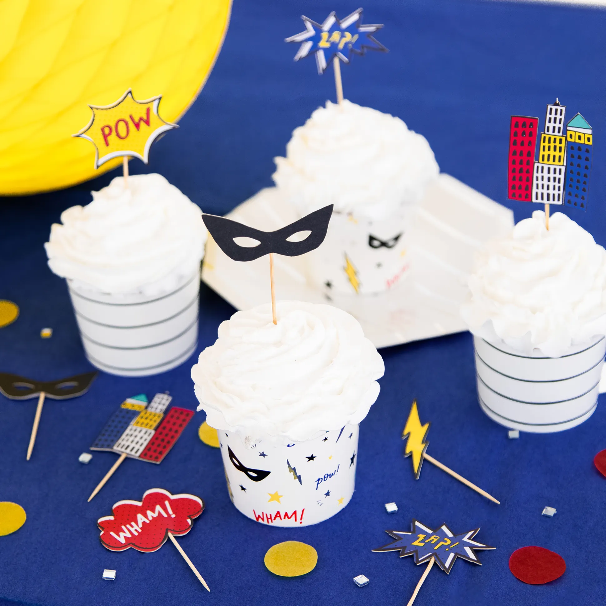 Superhero Cupcake Decorating Set, Pack of 24
