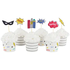 Superhero Cupcake Decorating Set, Pack of 24