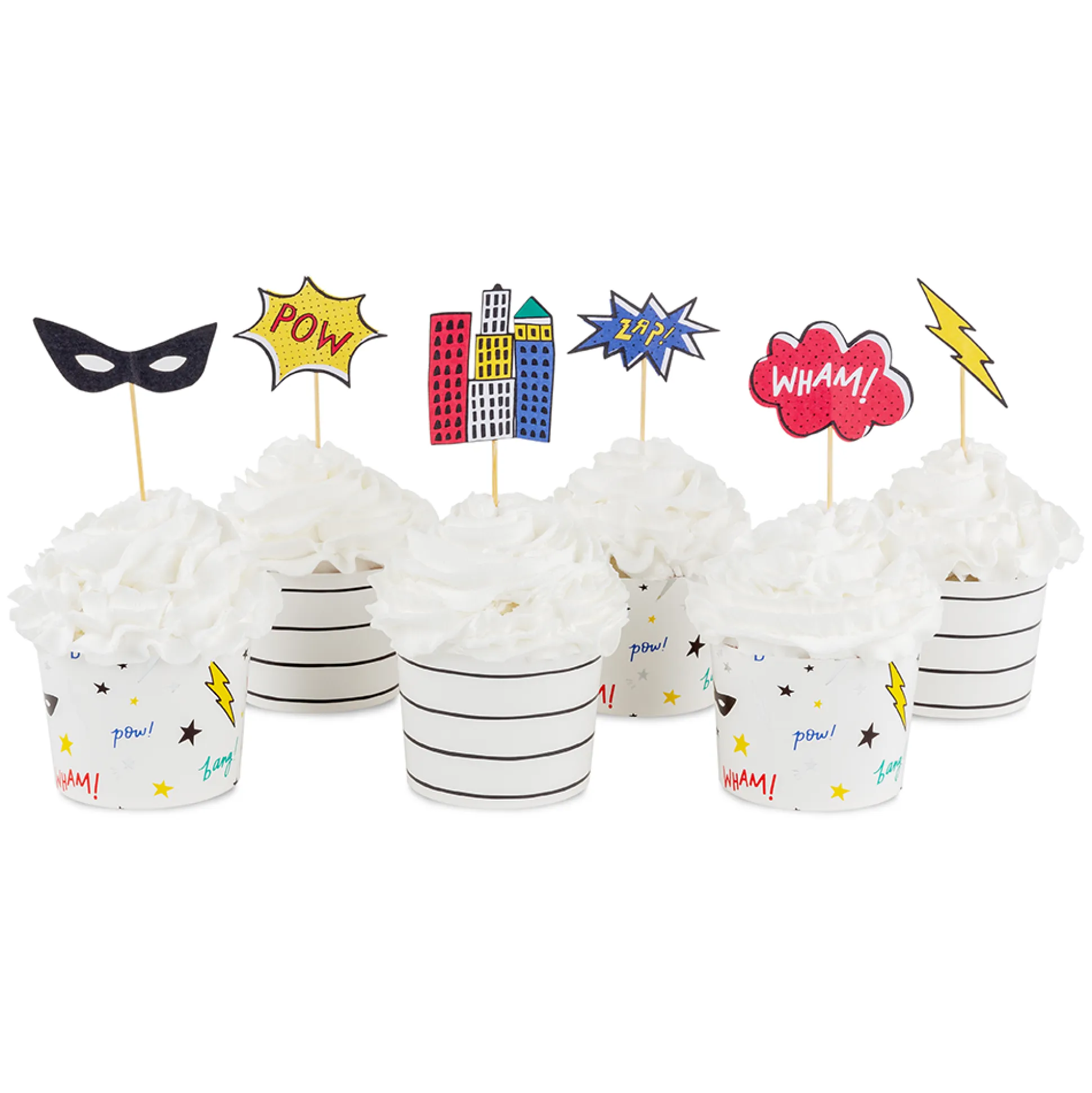 Superhero Cupcake Decorating Set, Pack of 24