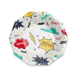 Superhero Small Plates, Pack of 8