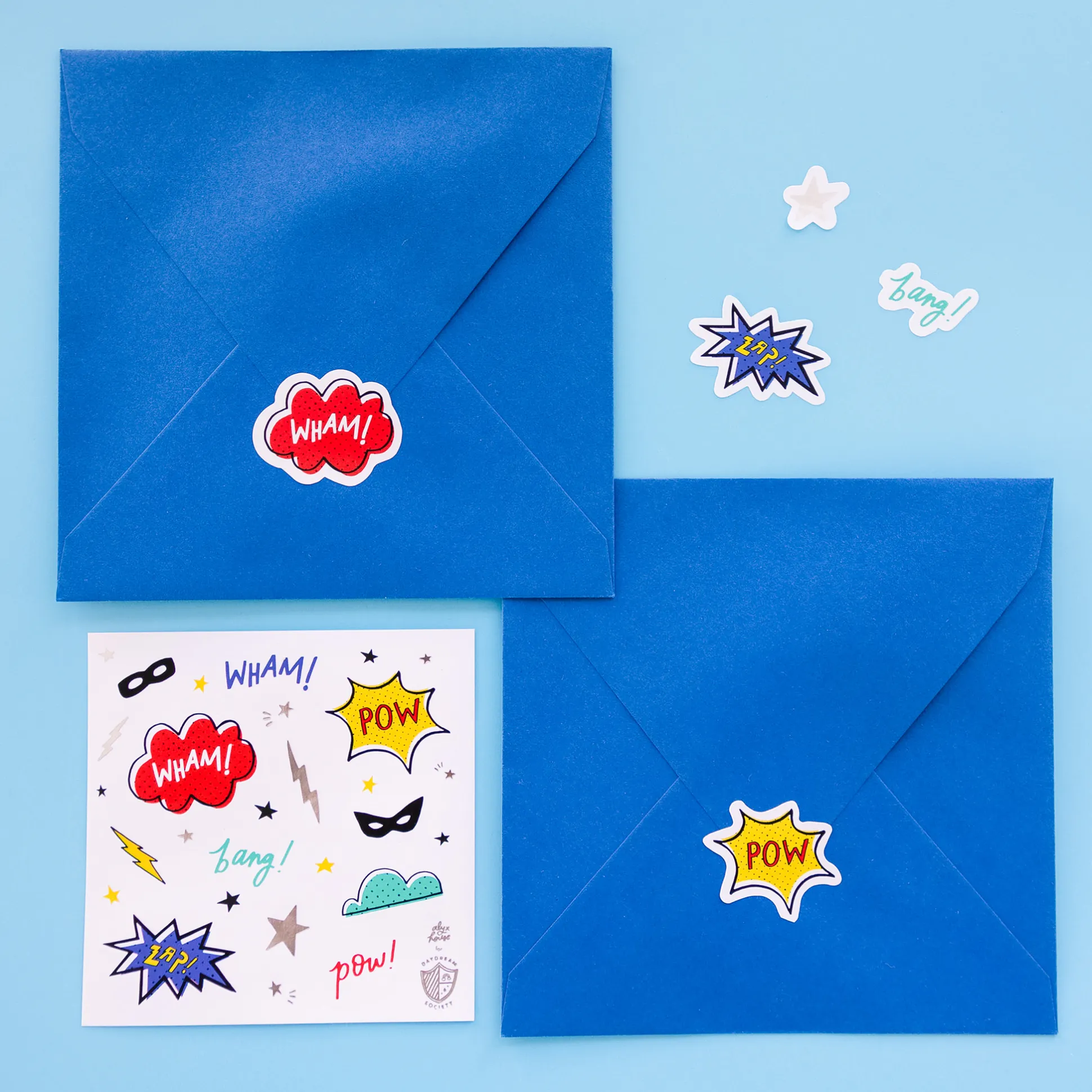 Superhero Sticker Set, Pack of 4