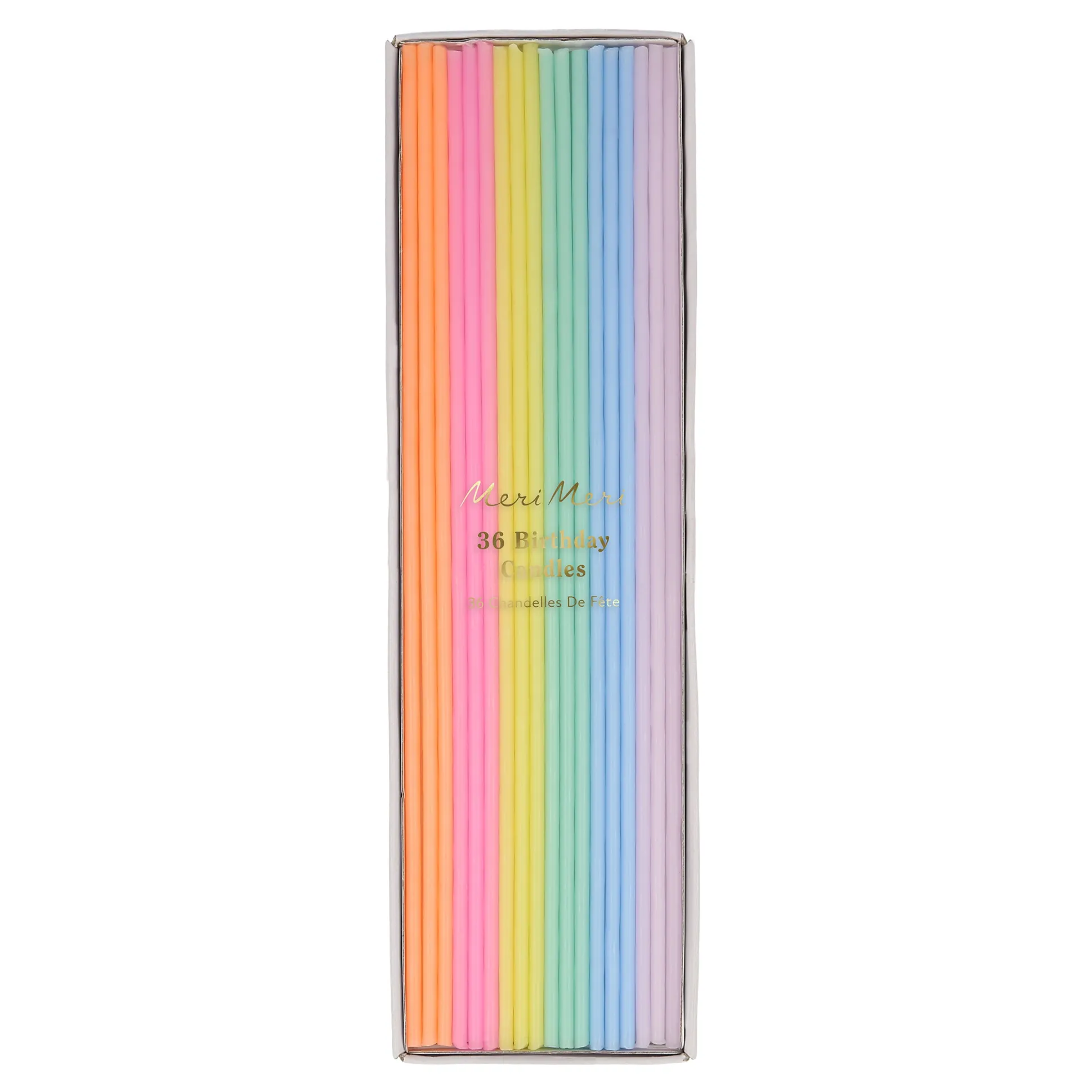 Super Skinny Mixed Candles, Pack of 36