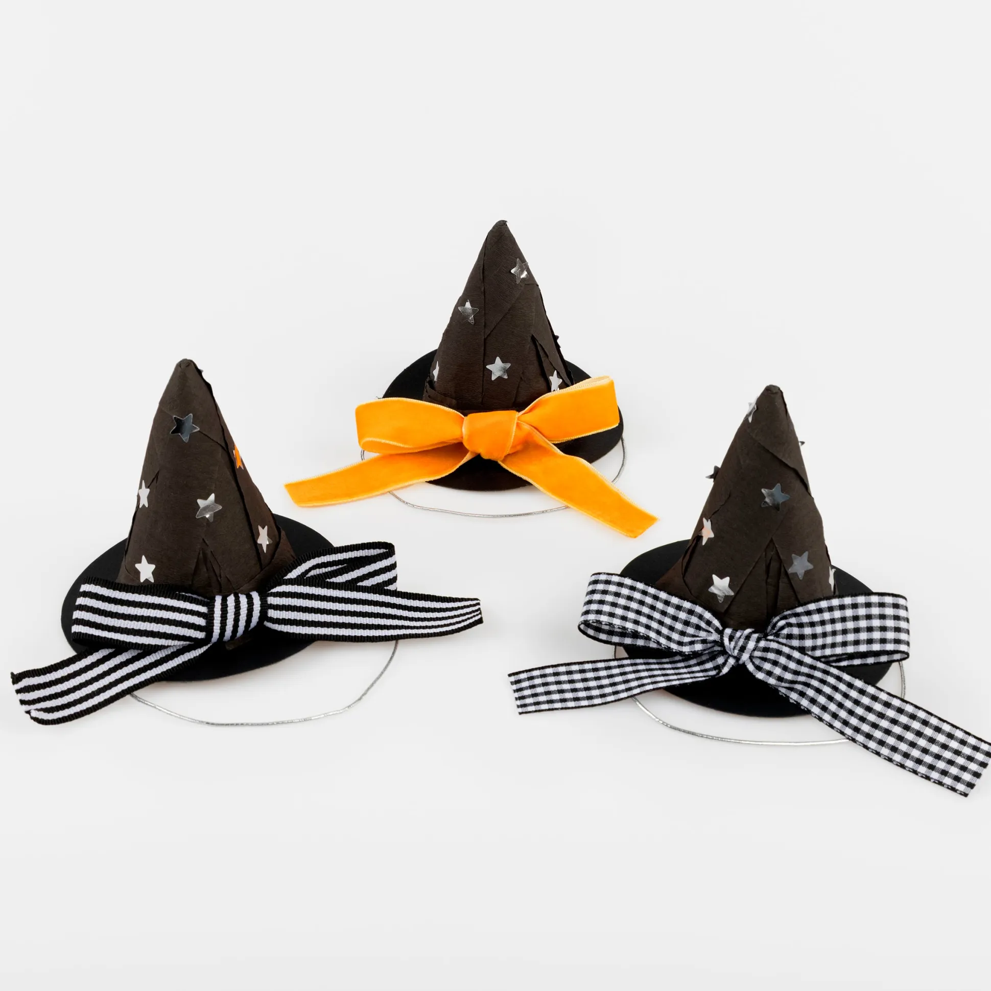 Surprise Witch Hats With Bows, Pack of 3
