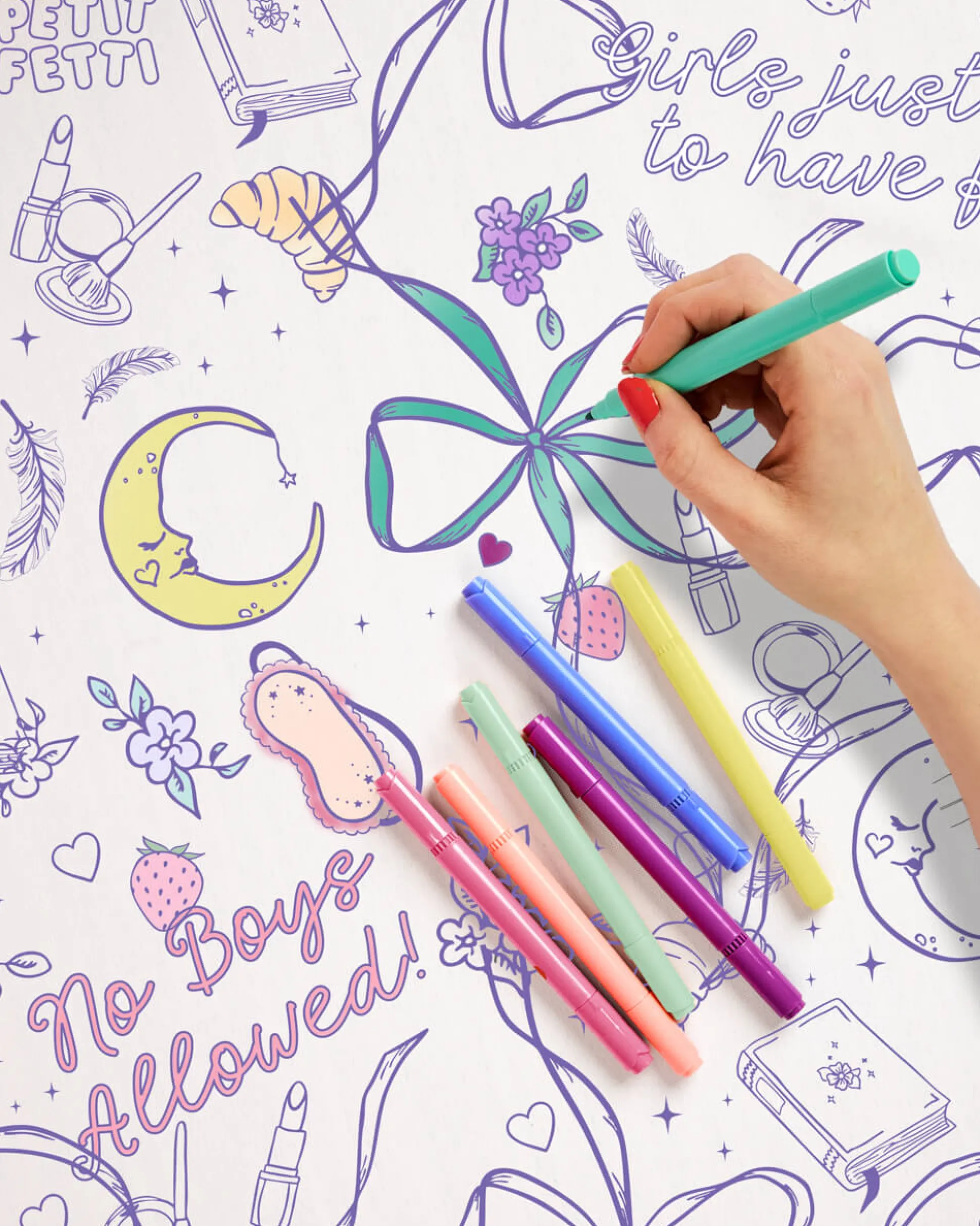 Sweet Dreams Tablecloth - paper coloring tablecloth
