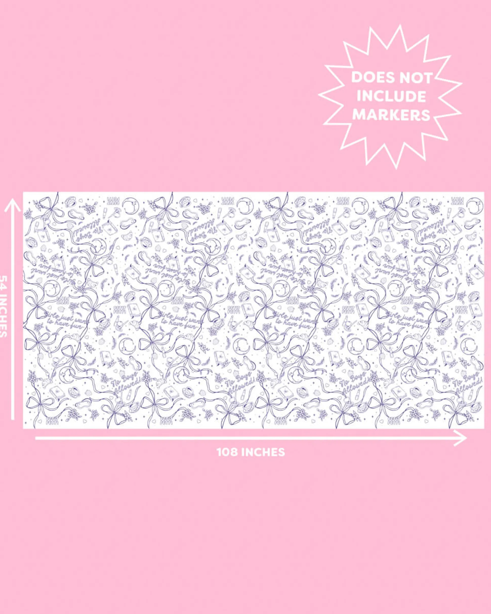 Sweet Dreams Tablecloth - paper coloring tablecloth