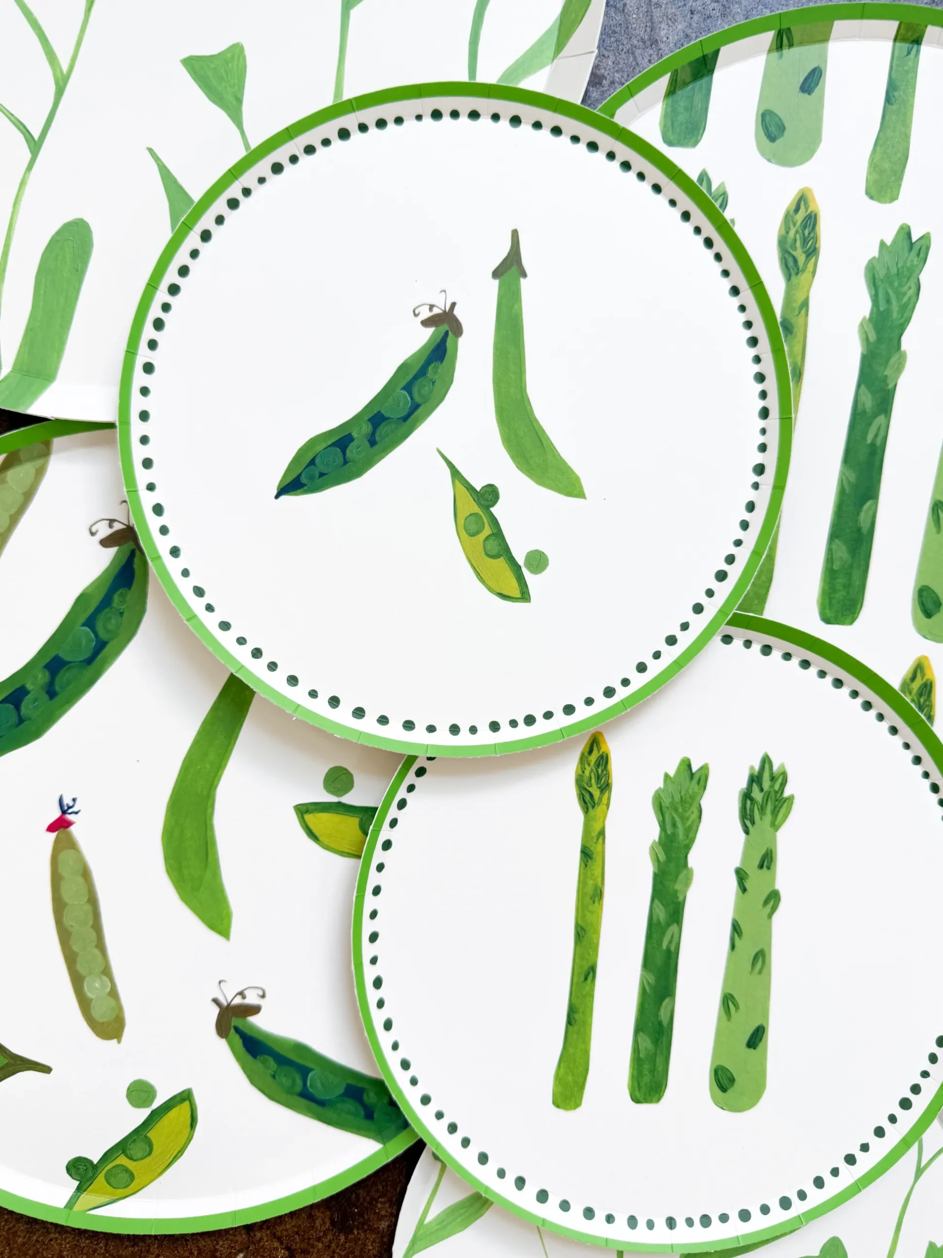 Sweet Pea Appetizer Plate Set - set of 12