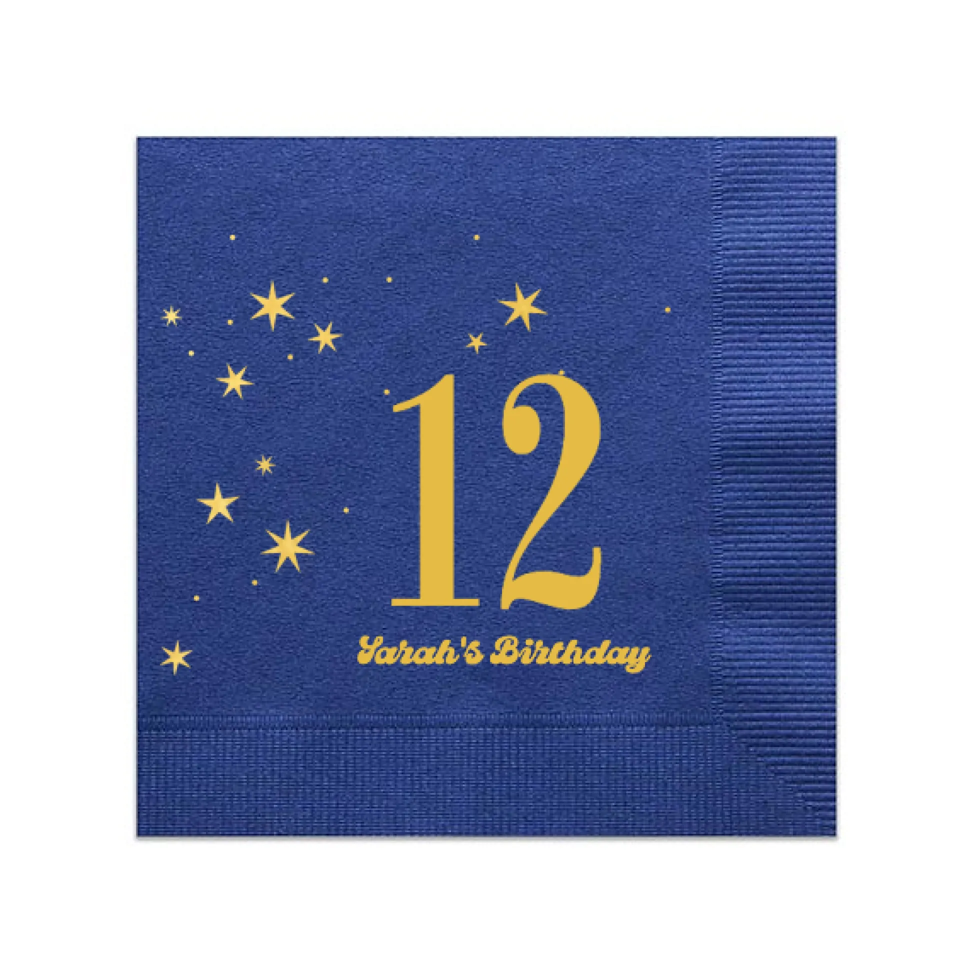 Sweet Star Personalized Napkin, Gold Foil