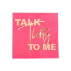 Talk Thirty to Me Cocktail Napkins, Pack of 20