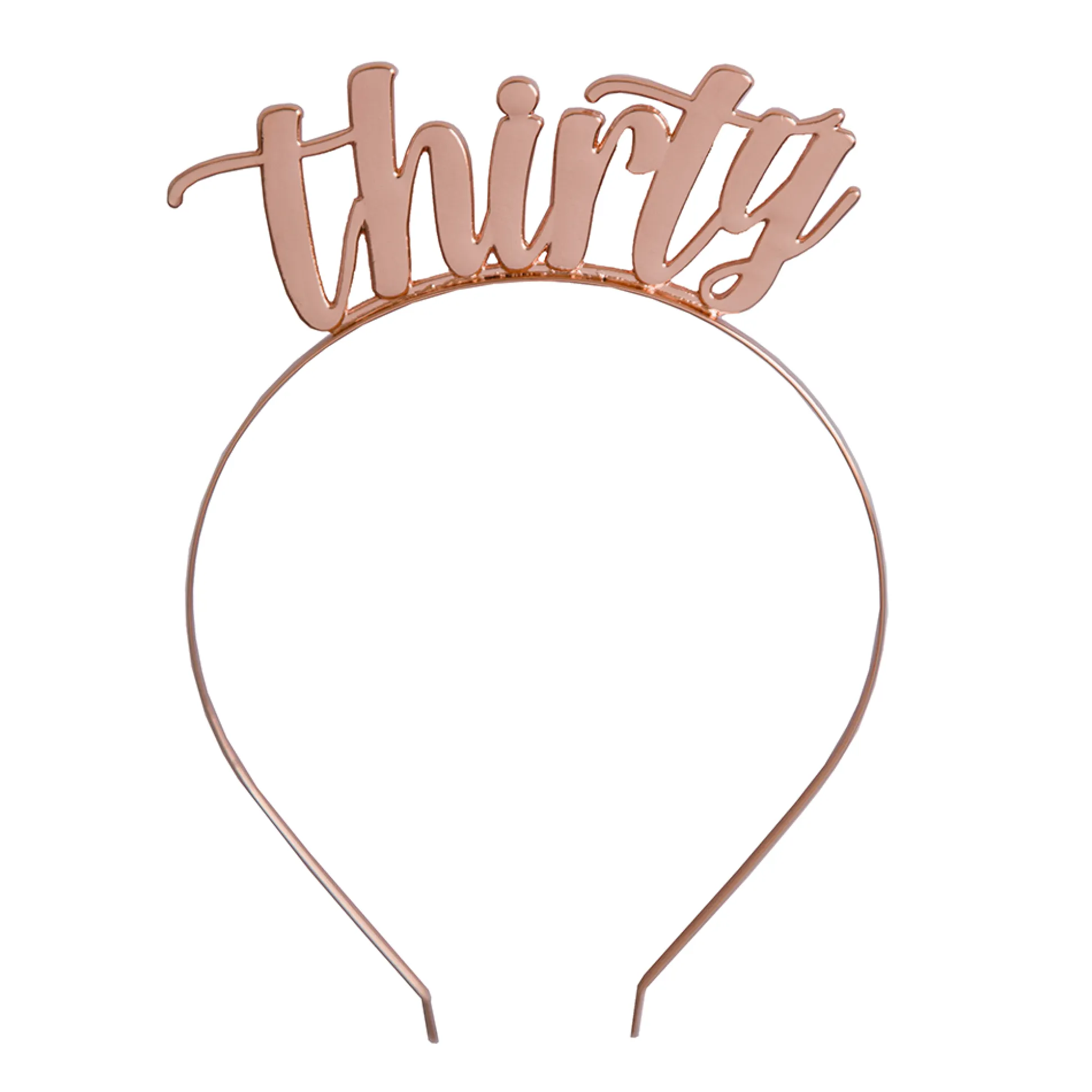 Thirty Metal Headband - Rose Gold