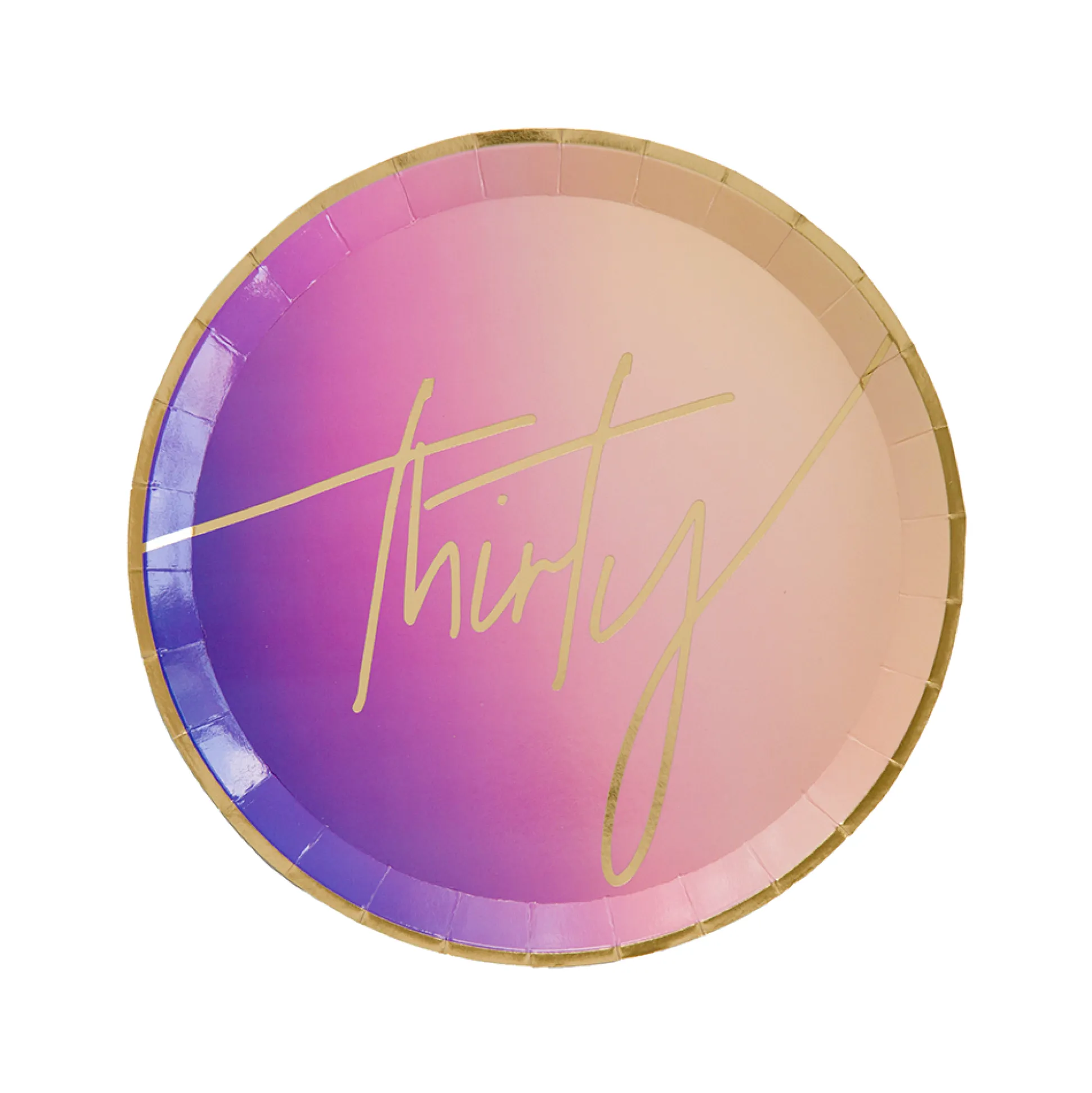 Thirty Milestone Dessert Plates, Pack of 8