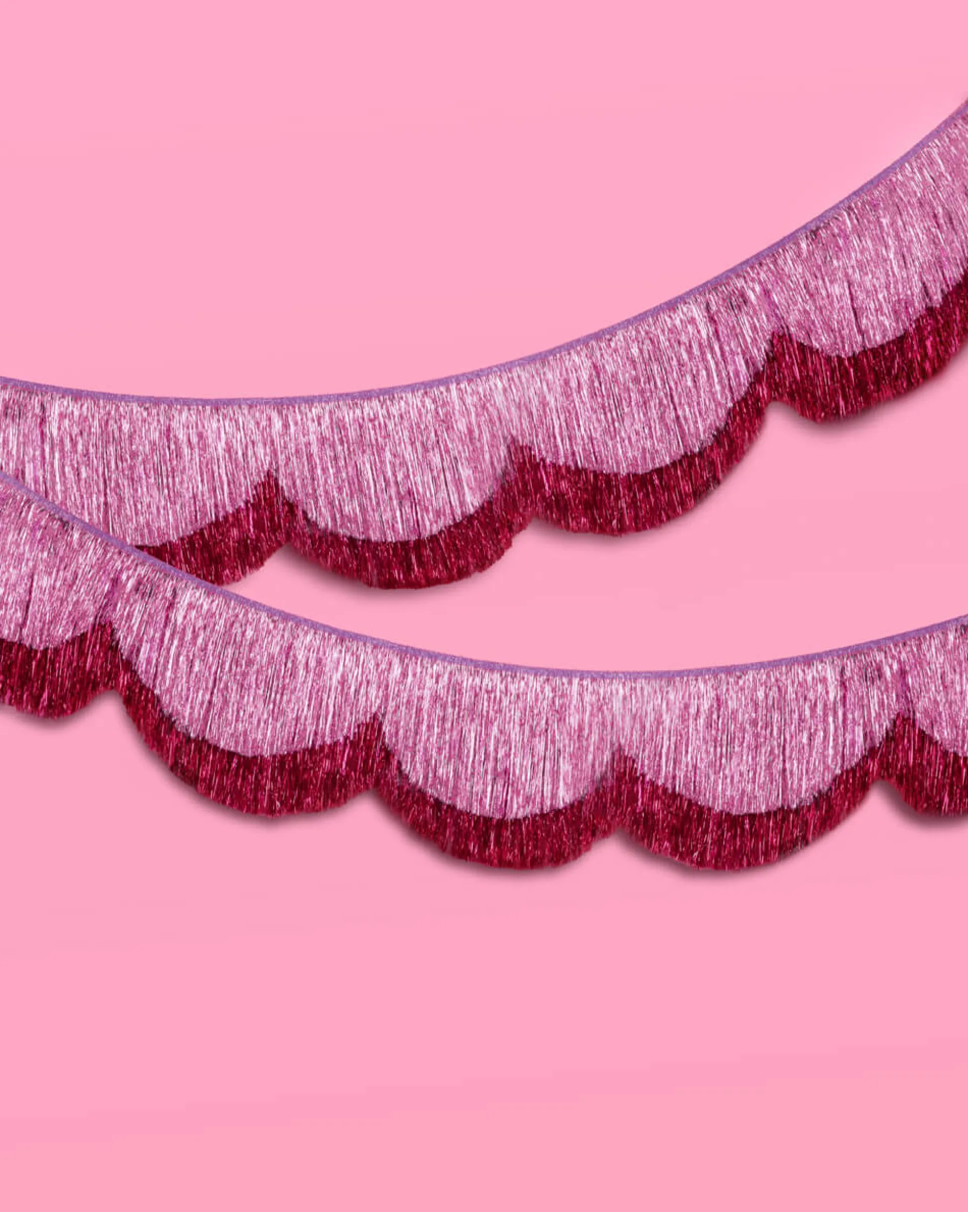 Tickled Pink Fringe - scalloped banner