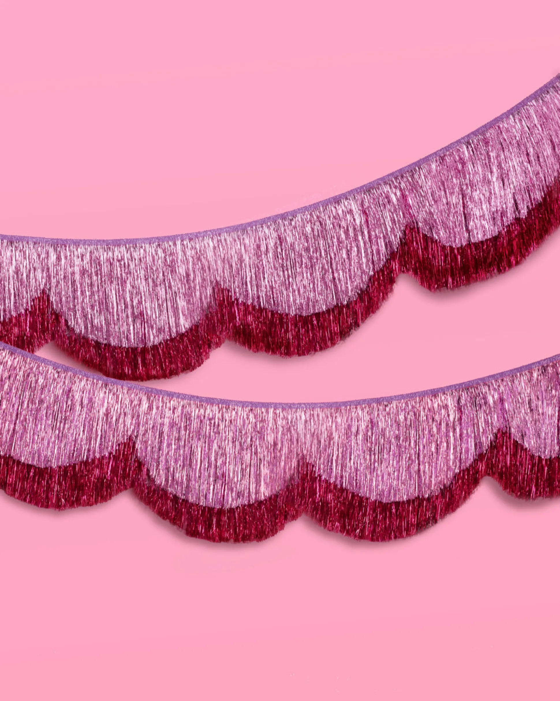 Tickled Pink Fringe - scalloped banner