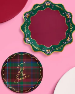 Tis the Season Plate Set - 32 paper plates, 2 sizes