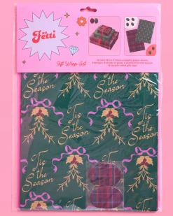 Tis the Season Wrapping Paper - 12 sheets + 16 tags