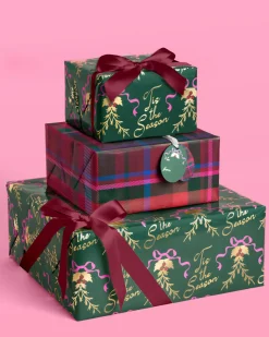Tis the Season Wrapping Paper - 12 sheets + 16 tags