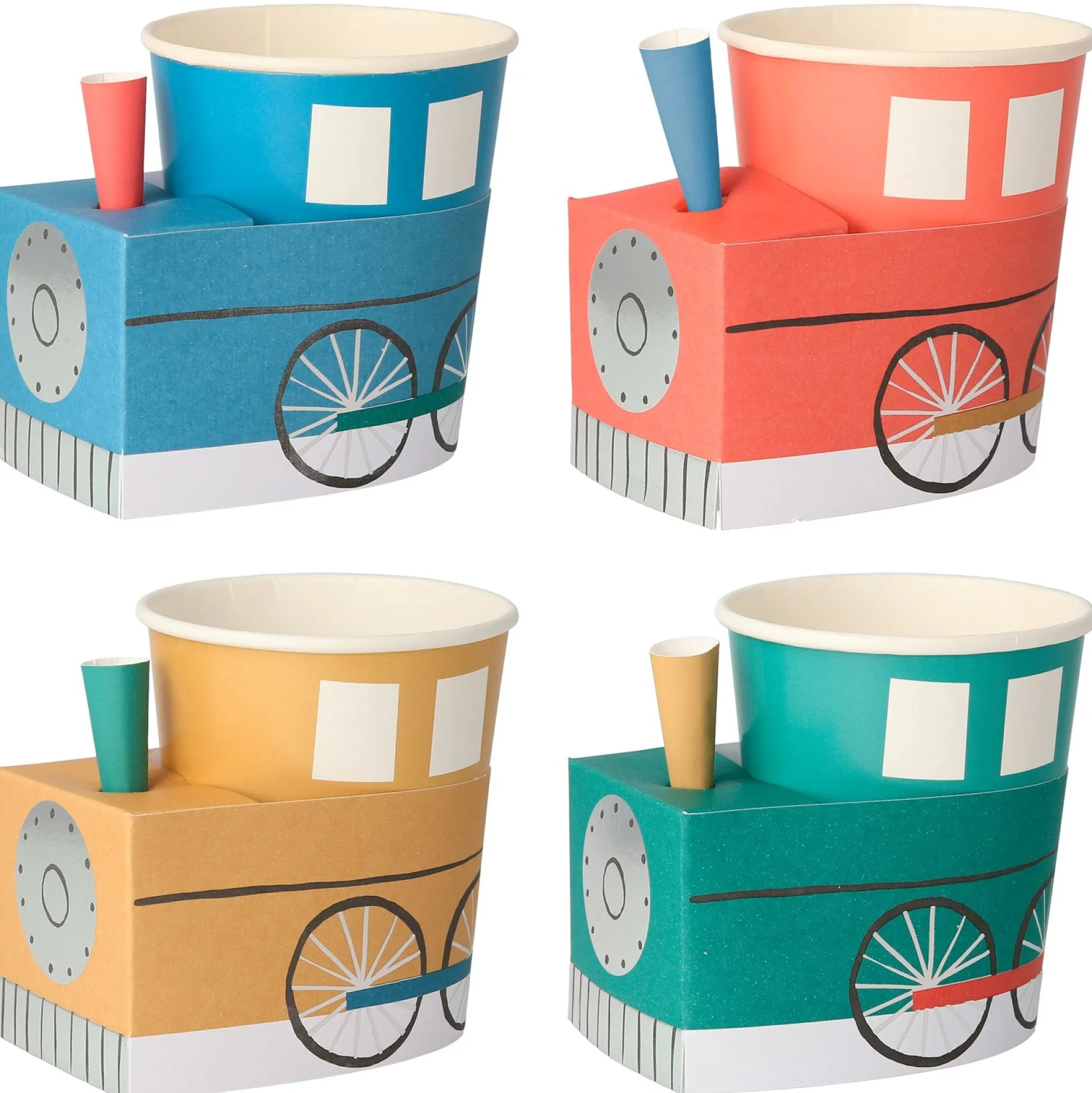 Train Cups, Pack of 8