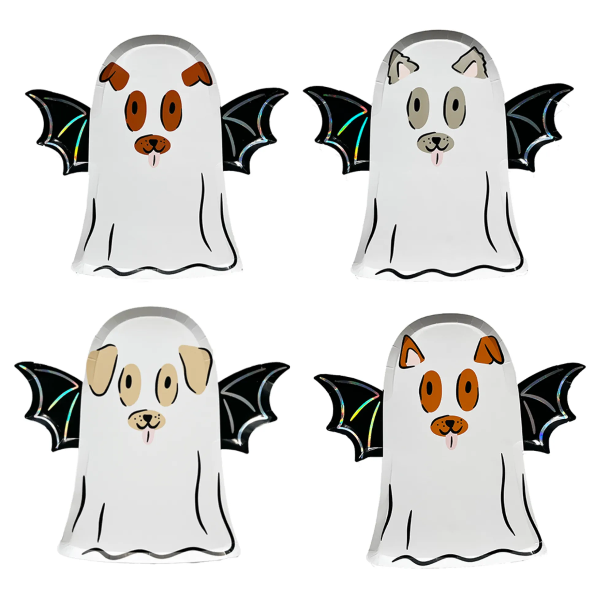 Trick or Treat Street Dog Ghost Large Plates