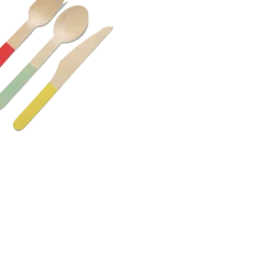 Tricolore Wooden Cutlery Set (30 per pack)