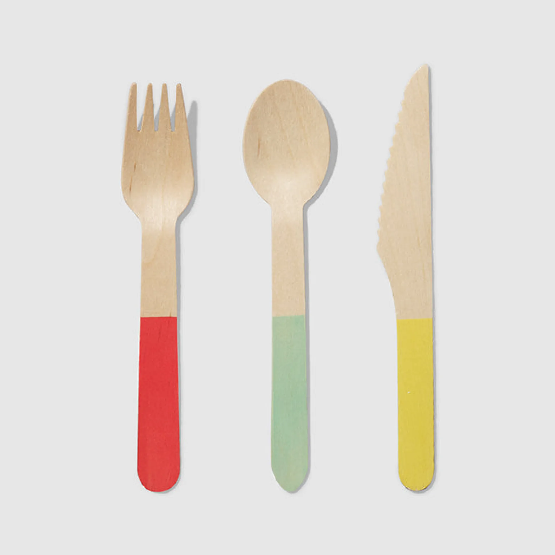 Tricolore Wooden Cutlery Set (30 per pack)