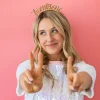 Twenty One Metal Headband - Gold