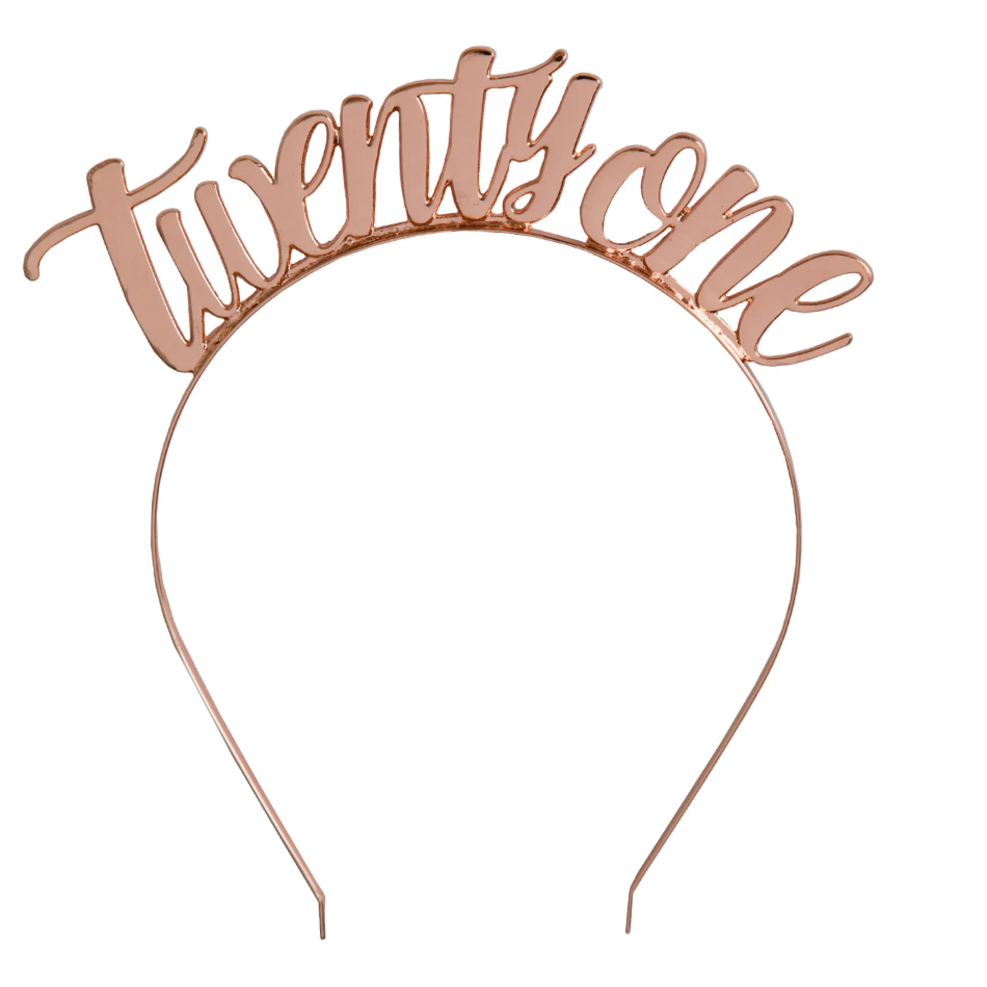 Twenty One Metal Headband - Rose Gold