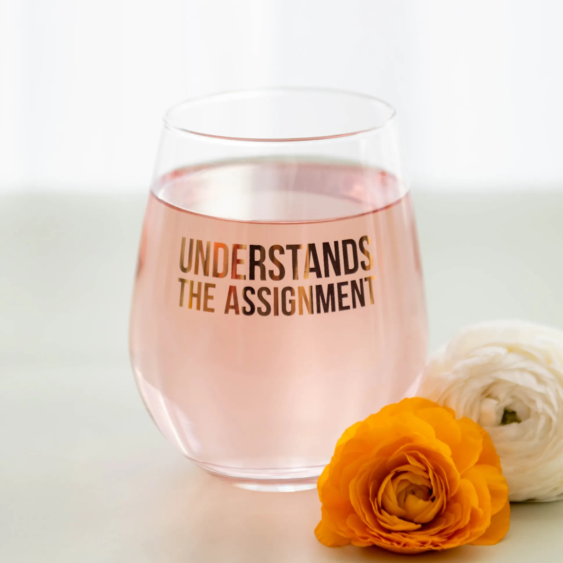 Understands the Assignment Witty Wine Glass