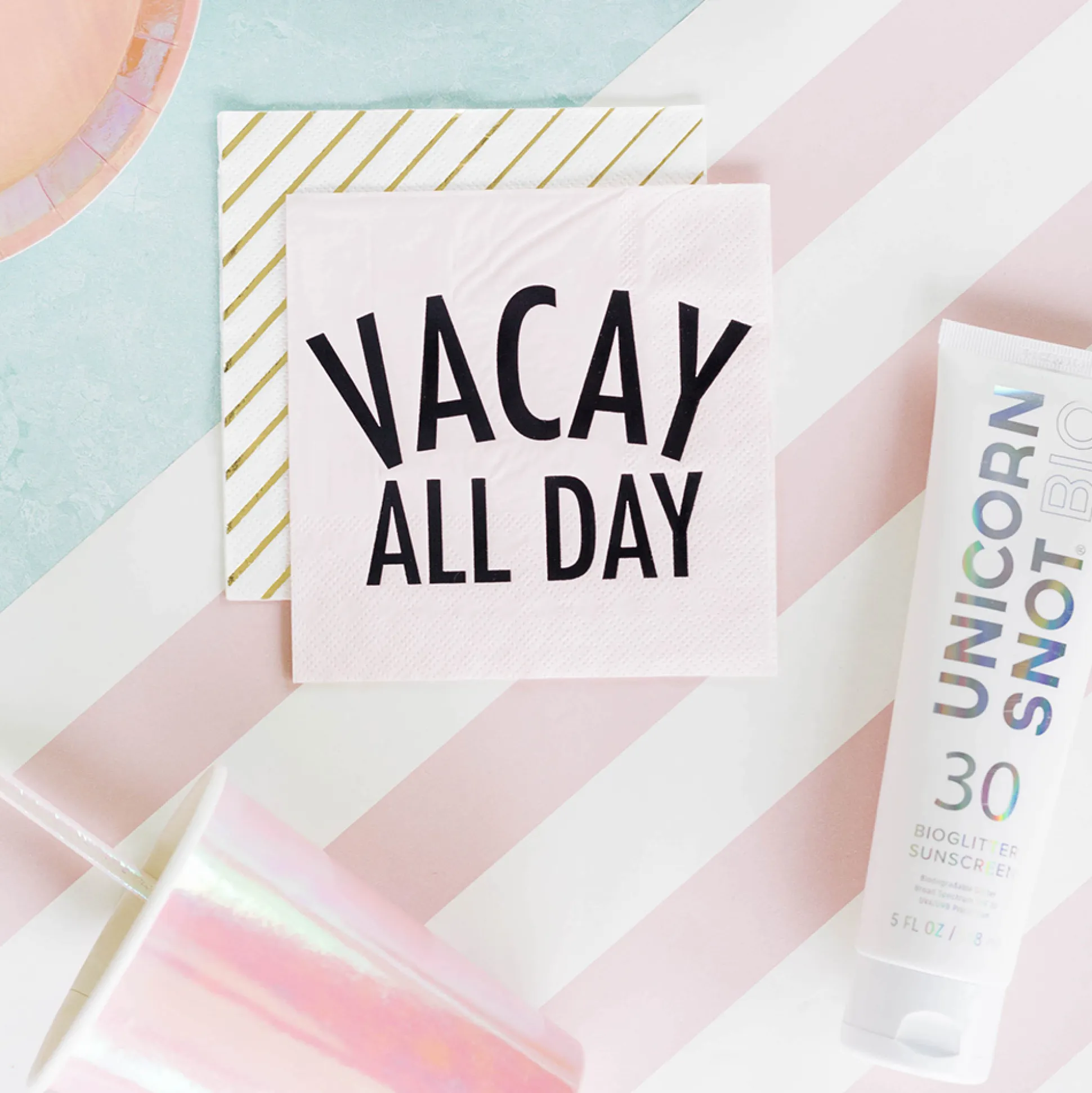 Vacay All Day Witty Cocktail Napkins, Pack of 20