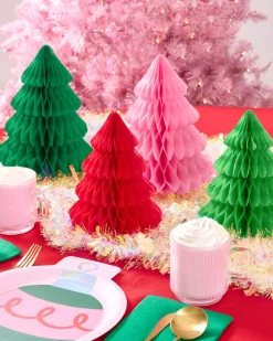 Very Merry Tree Set - 4 accordion tissue paper trees