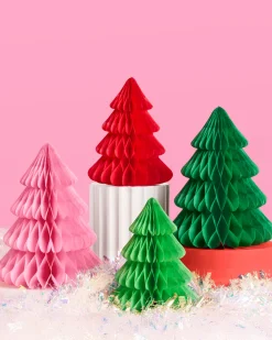 Very Merry Tree Set - 4 accordion tissue paper trees