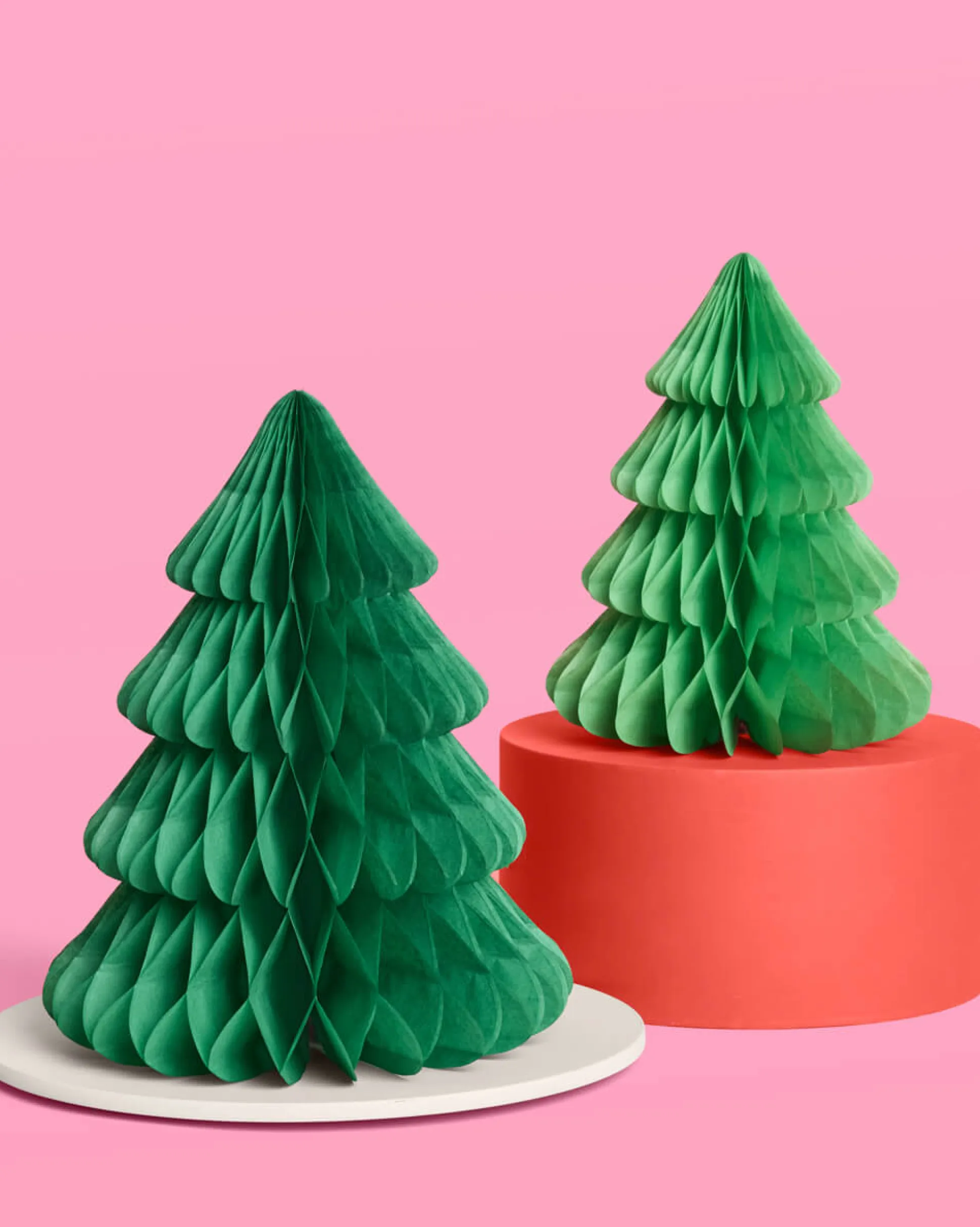 Very Merry Tree Set - 4 accordion tissue paper trees