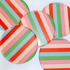 Vibrant Striped Party Pack for 12