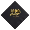 Vintage Birthday Custom Napkin, Gold Foil
