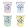 Vintage Botanical Cups, Set of 8