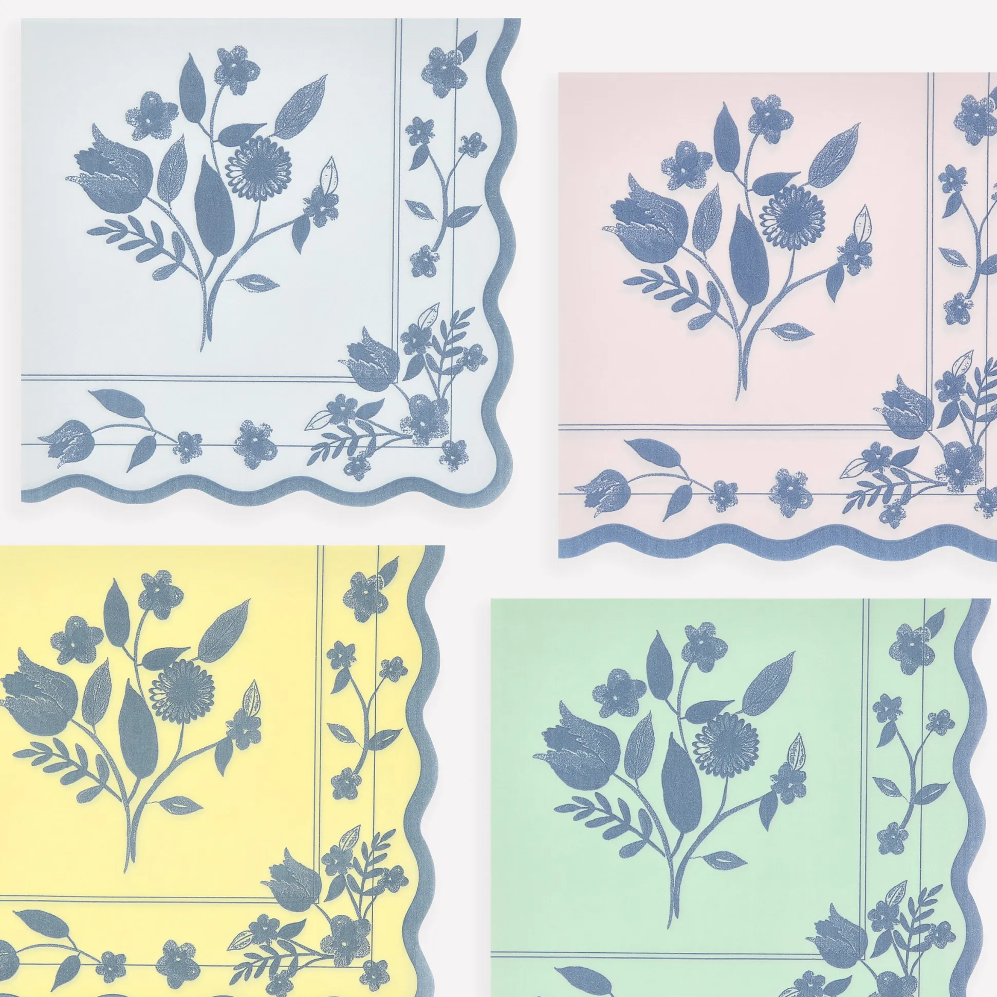 Vintage Botanical Large Napkins, Set of 16