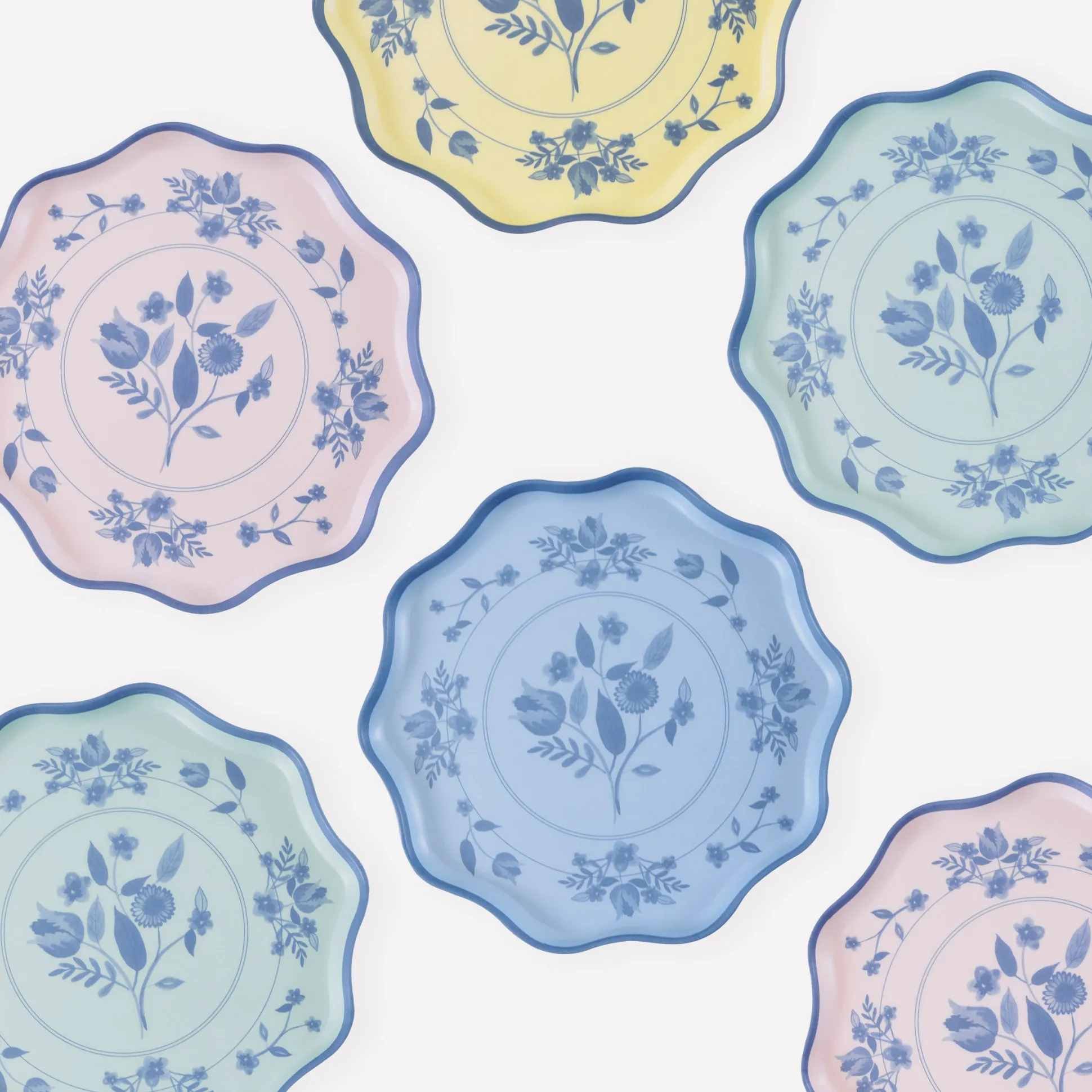 Vintage Botanical Reusable Small Plates (x 4)