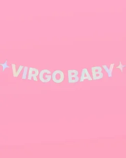 Virgo Baby Banner - Iridescent Foil Banner