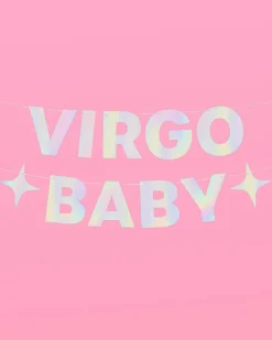 Virgo Baby Banner - Iridescent Foil Banner