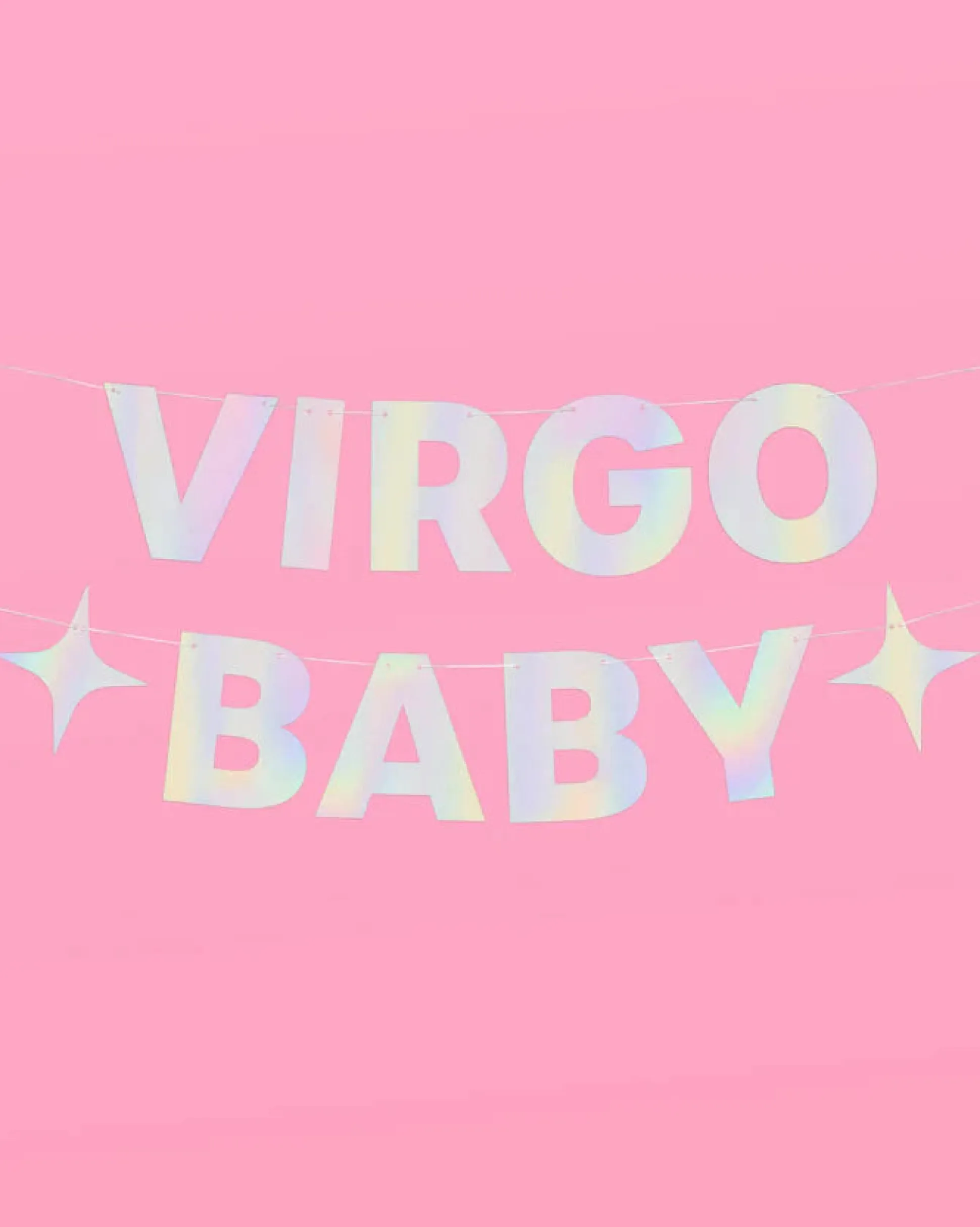 Virgo Baby Banner - Iridescent Foil Banner