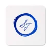 Wax Stamp Coasters, Blue Foil