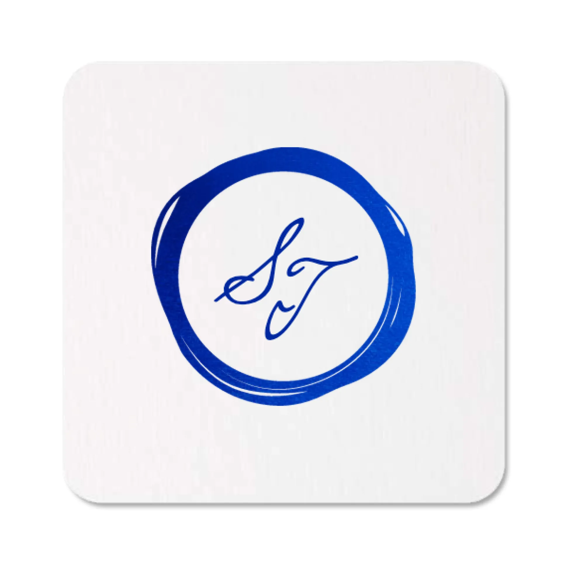 Wax Stamp Coasters, Blue Foil
