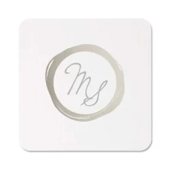 Wax Stamp Coasters, Silver Foil