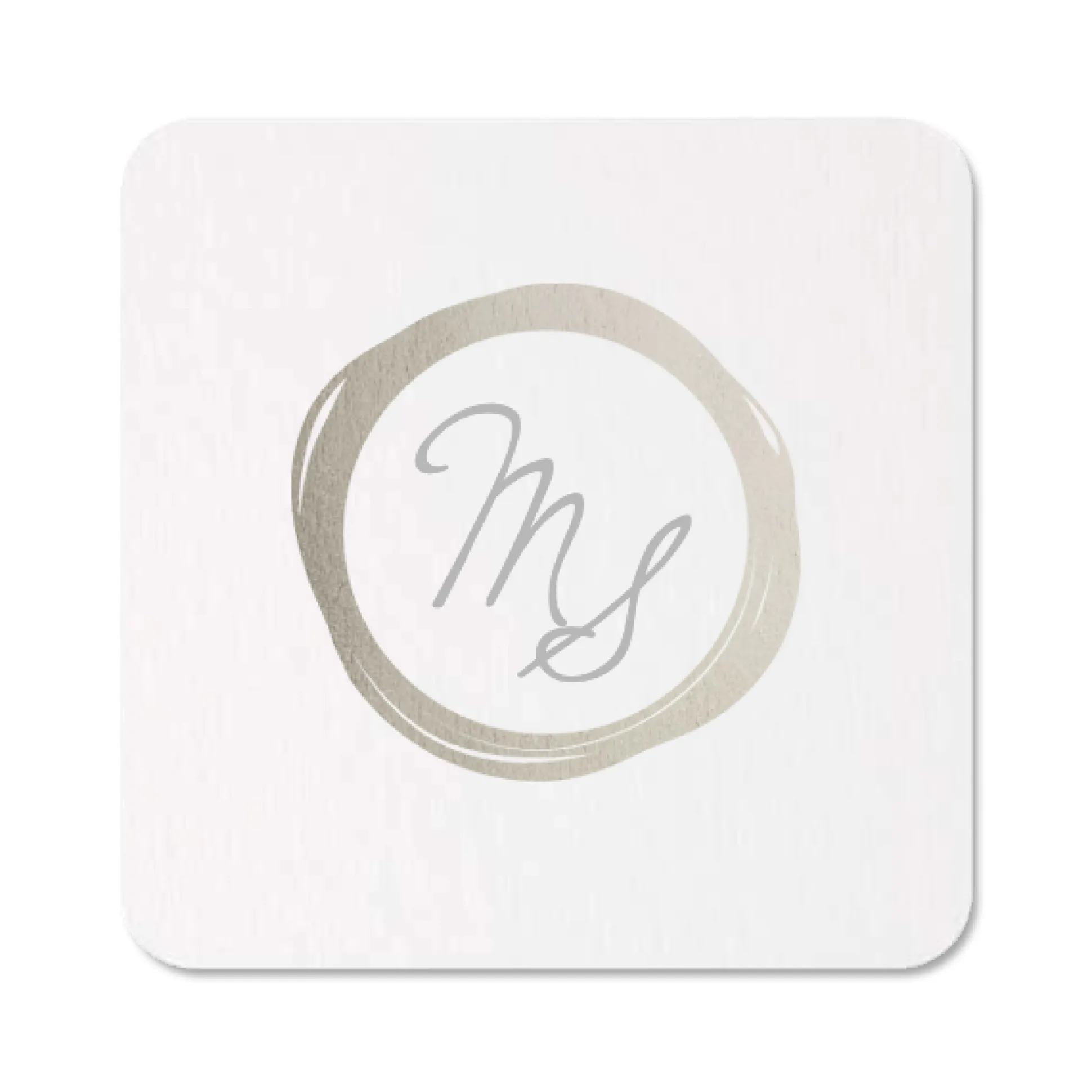 Wax Stamp Coasters, Silver Foil