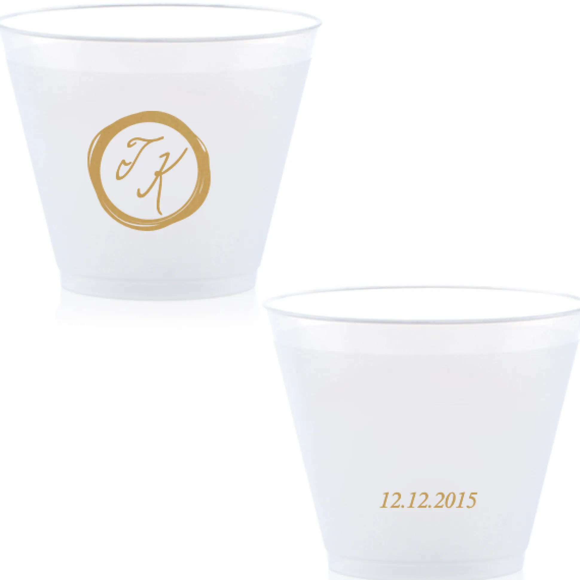 Wax Stamp Dates Custom Cup, Gold Foil