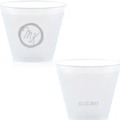 Wax Stamp Dates Custom Cup, Silver Foil