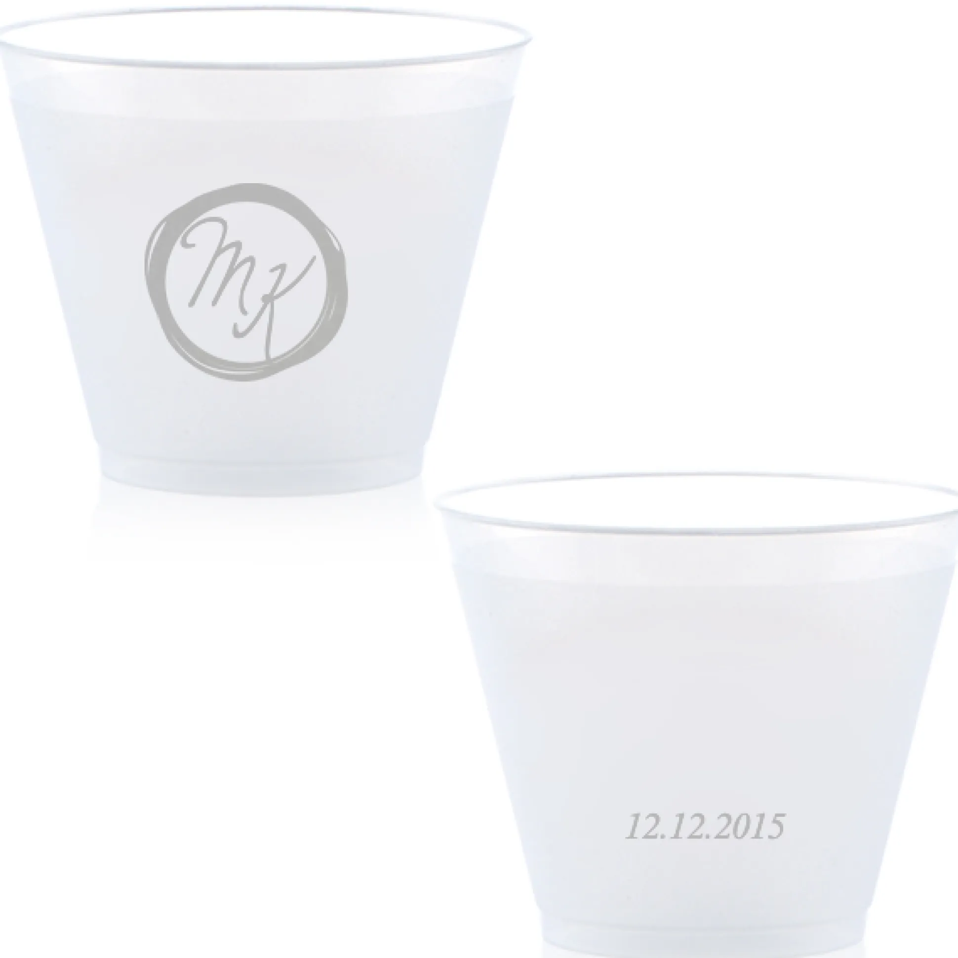 Wax Stamp Dates Custom Cup, Silver Foil