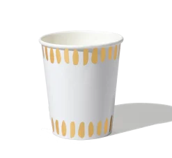 White Brushstroke Cups (10 per pack)