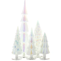 White Hue Trees, Set of 5