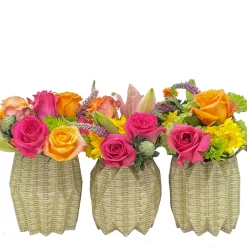 Wicker Vase Wraps, Set of 3