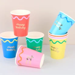 Wiggle Edge Cups (x 8)